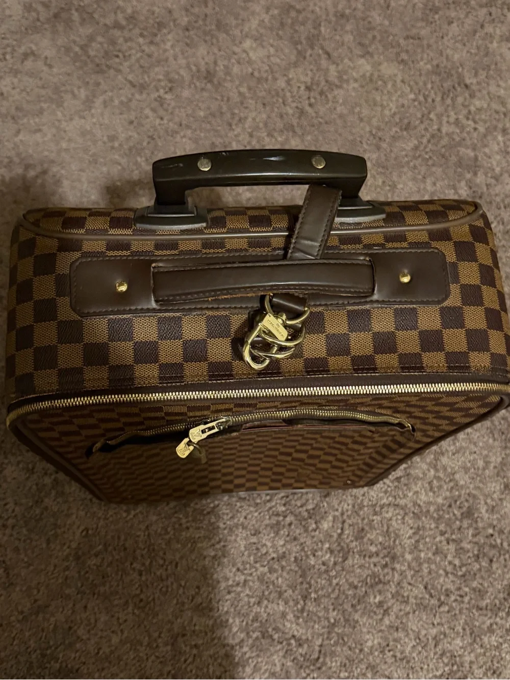 Authentic Louis Vuitton Damier Ebene Rolling Carry-On Suitcase - Pre-Owned